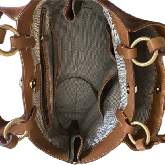 Large Zip Barlow all genuine leather Dooney Bourke Bag - Picture 4 of 10